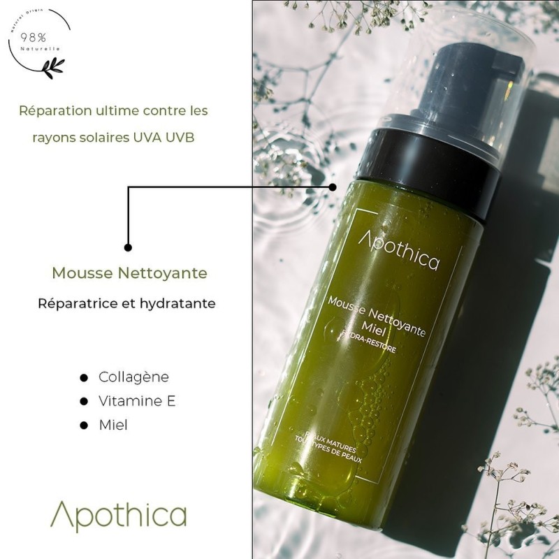 APOTHICA MOUSSE NETTOYANTE MIEL 150ML