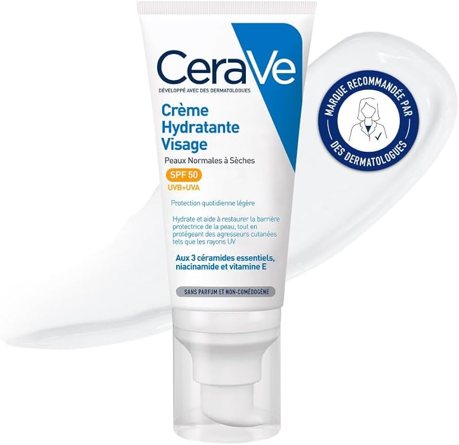 CeraVe Crème Hydratante Visage SPF50 52ML