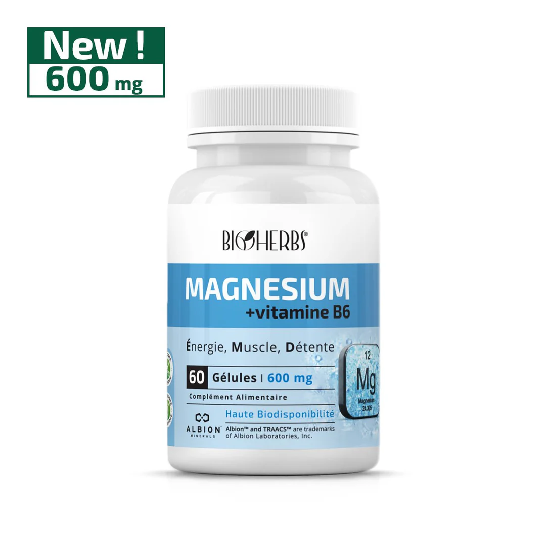BIOHERBS Magnesium Bisglycinate + Vitamine B6 60 Gelules