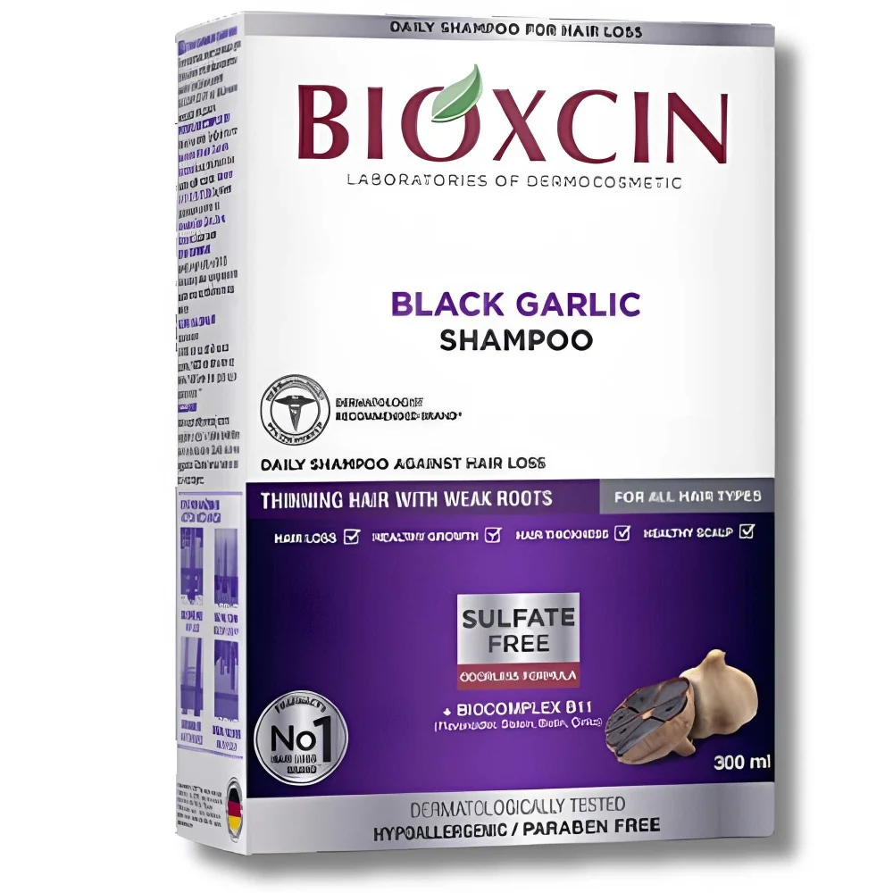 BIOXCIN Shampooing Anti Chute à l'Ail Noir 300ML - 1