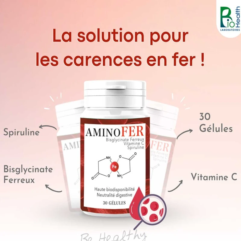 BIOHEALTH AMINOFER 30 Gelules - 2