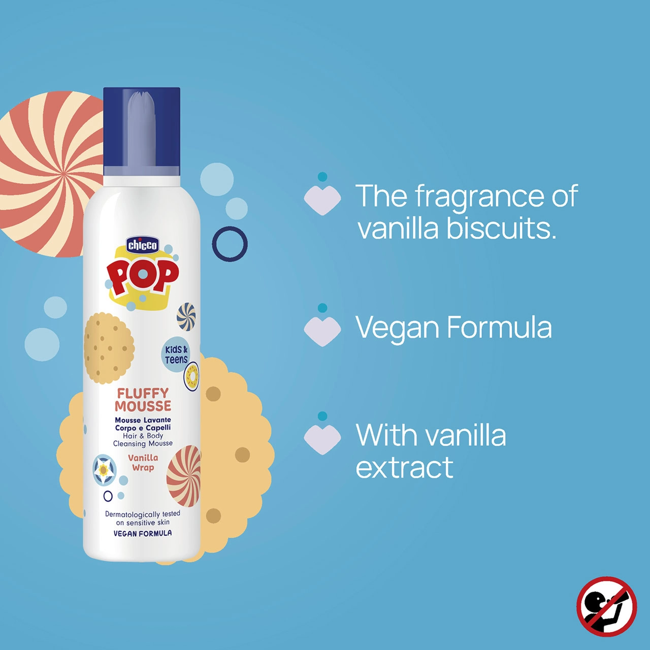 CHICCO KIDS & TEENS POP Mousse FLUFFY corps et cheveux 200ML - 2