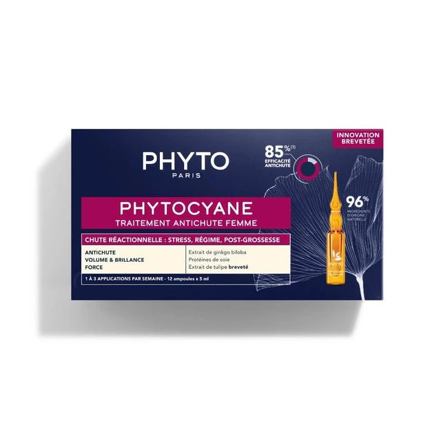 PHYTO PHYTOCYANE TRAITEMENT ANTICHUTE REACTIONNELLE FEMME 12X5ML